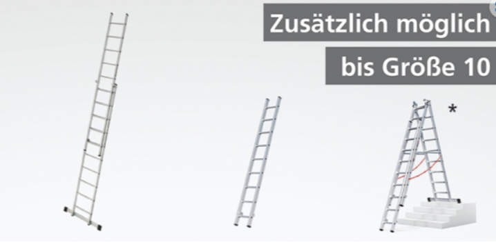 Aluminiowa drabina wielofunkcyjna 3-częściowa Euroline 3x6