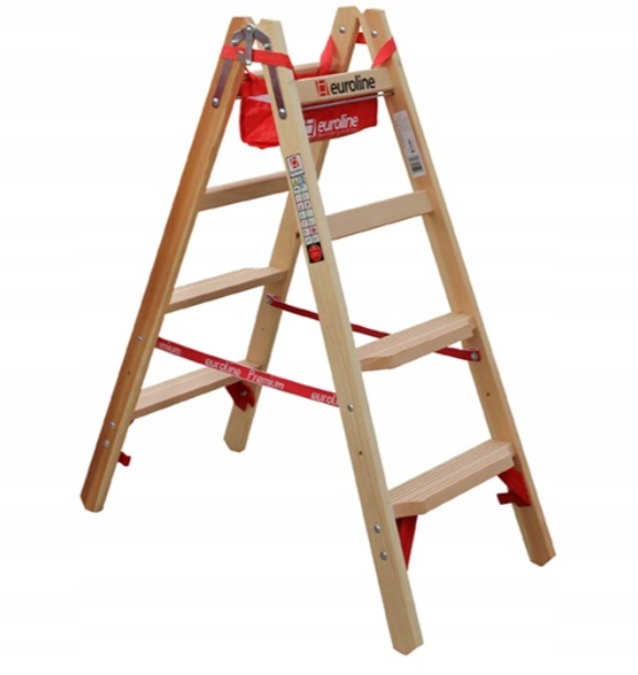 Drabina Drewniana Euroline 1057704 Profesjonalna 2x4 TRBS 2121-2