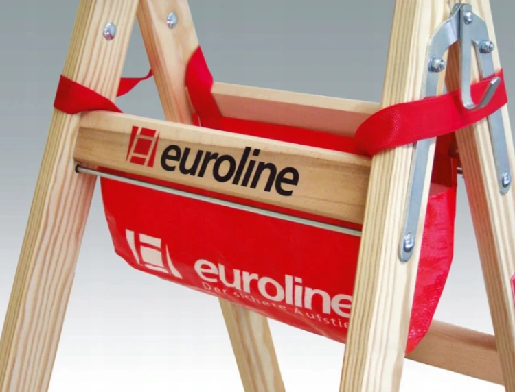 Drabina drewniana Euroline 1057705 2x5 TRBS