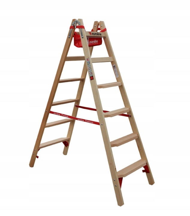 Drabina Drewniana Euroline 1057706 Profesjonalna 2x4 TRBS 2121-2