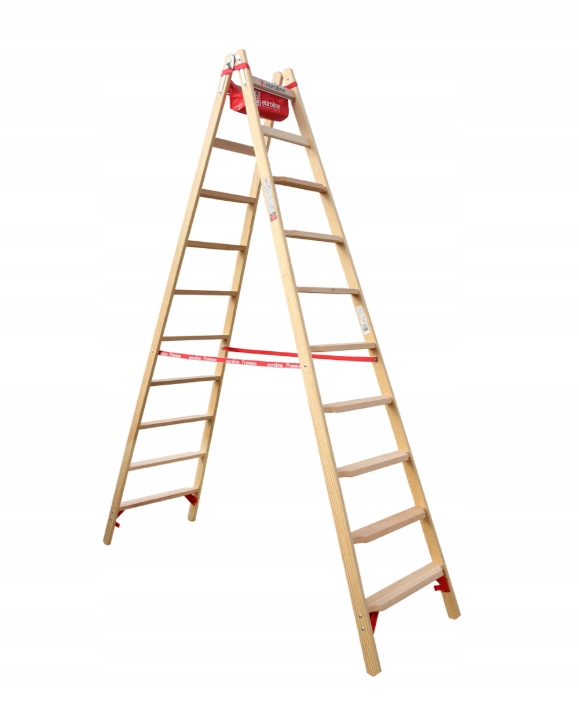 Drabina Drewniana Euroline 1057710 Profesjonalna 2x10 TRBS 2121-2