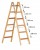 Drewniana drabina Euroline 2x6
